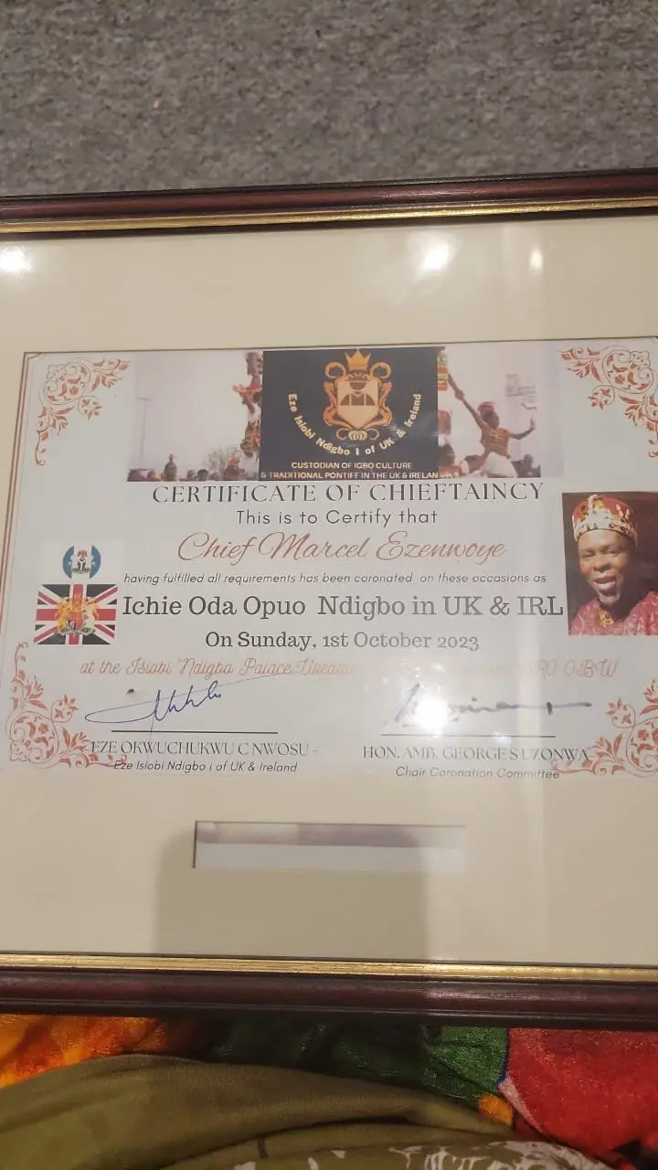 Certificate of Chieftaincy