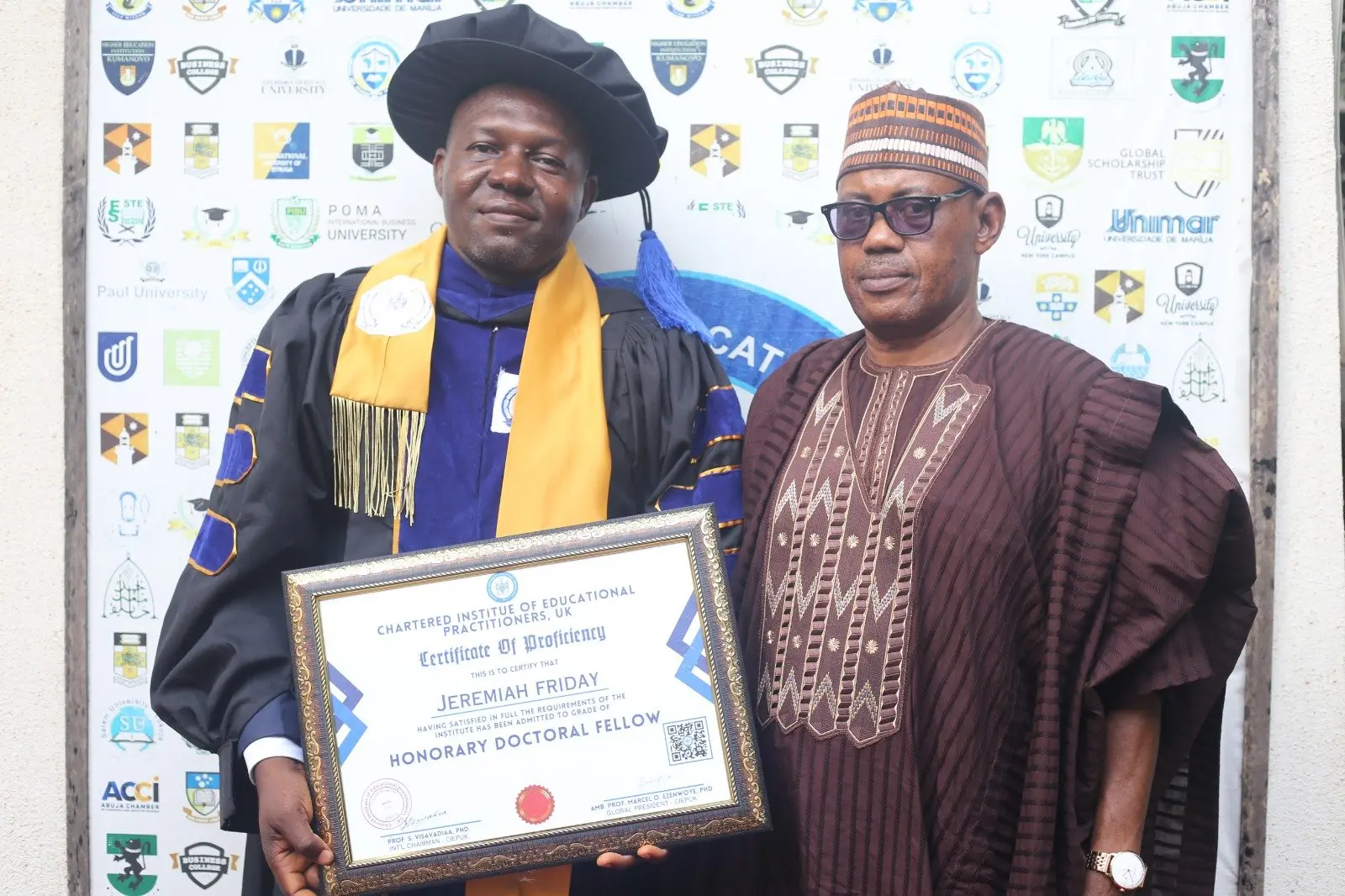 Conferment of a fellowship, October 2023