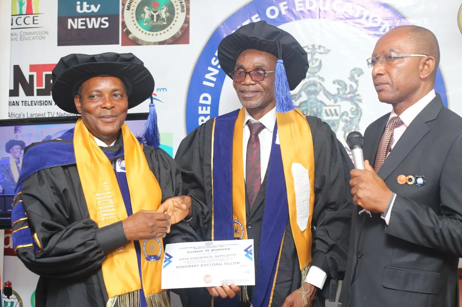 Conferment on stage, October 2023